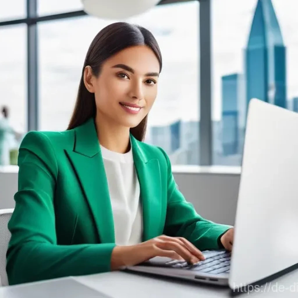 디지털 프리 존에서의 전자상거래 비즈니스 - **Prompt 1: The Vision of Effortless Global E-commerce**
"A sophisticated and confident female e...