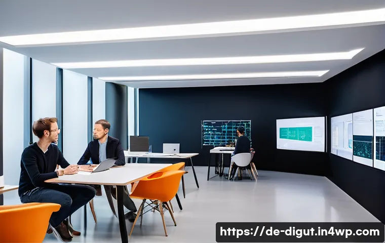 디지털 프리 존 활성화를 위한 정부 정책 - **Prompt:** "A vibrant, modern innovation lab in Germany, bustling with diverse, enthusiastic profes...
