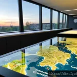 글로벌 디지털 프리 존 사례 연구 - Photorealistic documentary-style scene of a German digital free zone case study, modern innovation c...